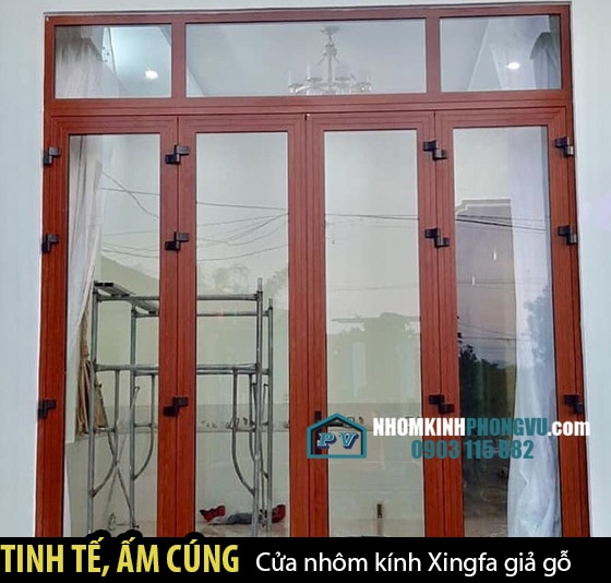 Báo giá 93+ mẫu cửa nhôm kính Xingfa giả gỗ sang trọng, tinh tế